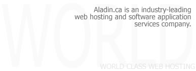 Aladin.ca is an industry-leading web hosting and software application services company.